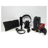 Audio Technica Model AT875R Microphone w/Accessories & Other Items