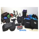 Large Excellent Estate Lot of Quality Camera & Photography Cases, Camera Stands etc