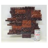 Very Cool Vintage Handmade Signed Brutalist Wood Wall Sculpture by Jack A. Miller