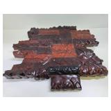 Very Cool Vintage Handmade Signed Brutalist Wood Wall Sculpture by Jack A. Miller