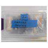 Excellent Clean Estate Lot of Canvas Sewing Tools & Supplies