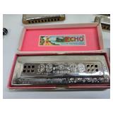 Great Estate Lot of Vintage etc Harmonicas & Headsets