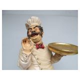 Large Figural Chef Kitchen Display Stand Statue