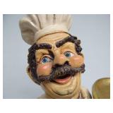 Large Figural Chef Kitchen Display Stand Statue