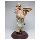 Large Figural Chef Kitchen Display Stand Statue
