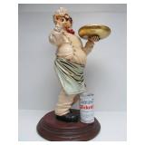 Large Figural Chef Kitchen Display Stand Statue