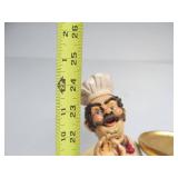 Large Figural Chef Kitchen Display Stand Statue