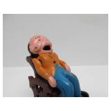 Working Antique Style Cast Iron Mechanical Coin Bank - The Dentist