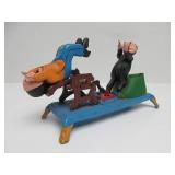 Working Antique Style Cast Iron Mechanical Coin Bank - The Dentist