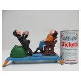 Working Antique Style Cast Iron Mechanical Coin Bank - The Dentist