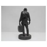 Signed Vintage Figural Sculpture by Michael Garman - Man w/Suitcase