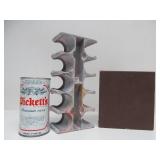 Set of Antique Clay or Catalin Poker chips & Swirled Bakelite or Plastic Tray