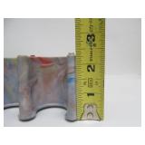 Set of Antique Clay or Catalin Poker chips & Swirled Bakelite or Plastic Tray