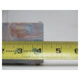 Set of Antique Clay or Catalin Poker chips & Swirled Bakelite or Plastic Tray