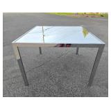 Great Looking Designer Chrome & Mirrored Glass Square Coffee Table