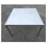 Great Looking Designer Chrome & Mirrored Glass Square Coffee Table