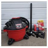 Nice Condition CRAFTSMAN Shop Vacuum w/Many Attachments & Supplies