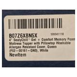 Brand New SEALYCHILL Comfort Memory Foam Mattress Topper - Factory Sealed - Queen