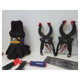 Very Nice Lot of Assorted Good Hand Tools Clamps Saw etc