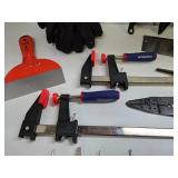 Very Nice Lot of Assorted Good Hand Tools Clamps Saw etc