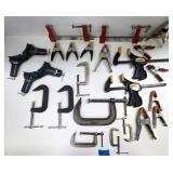 Large Group of Assorted Clamps