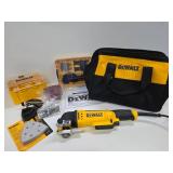 Excellent Like New DEWALT Model DWE315 Oscillating Multi-Tool w/Many Attachments & Carrying Bag