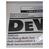 Excellent Like New DEWALT Model DWE315 Oscillating Multi-Tool w/Many Attachments & Carrying Bag