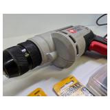 Working PORTER CABLE Model PC600D Drill w/Brand New Assorted Bits