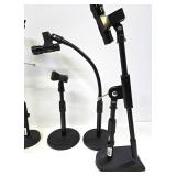 Group of Production Microphone etc Desk Stands - Desk Boom etc