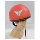Retro Vintage Orange Racing Helmet