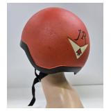 Retro Vintage Orange Racing Helmet