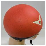 Retro Vintage Orange Racing Helmet