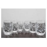 Signed Vintage WATERFORD Crystal Decanter & Set of 6 Matching Small Glasses