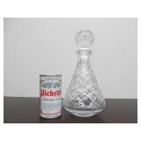 Signed Vintage WATERFORD Crystal Decanter & Set of 6 Matching Small Glasses