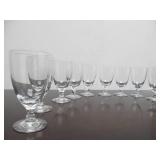Matching Set of 9 Signed FOSTORIA Glass Goblets #1