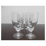 Matching Set of 9 Signed FOSTORIA Glass Goblets #1