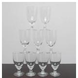 Matching Set of 9 Signed FOSTORIA Glass Goblets #1
