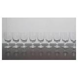 Matching Set of 9 Signed FOSTORIA Glass Goblets #1