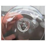 Matching Set of 9 Signed FOSTORIA Glass Goblets #1