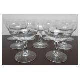 2 Matching Sets of 9 Signed FOSTORIA Glass Goblets #2