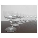 2 Matching Sets of 9 Signed FOSTORIA Glass Goblets #2