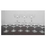 2 Matching Sets of 9 Signed FOSTORIA Glass Goblets #2
