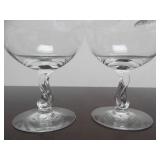 2 Matching Sets of 9 Signed FOSTORIA Glass Goblets #2