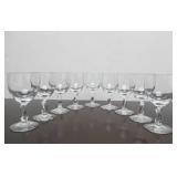 2 Matching Sets of 9 Signed FOSTORIA Glass Goblets #2