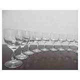 2 Matching Sets of 9 Signed FOSTORIA Glass Goblets #2