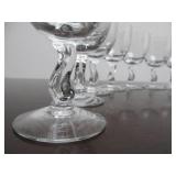 2 Matching Sets of 9 Signed FOSTORIA Glass Goblets #2