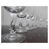 Matching Set of 9 Signed FOSTORIA Glass Goblets #3 - Plus 3 Pieces of Cut Crystal