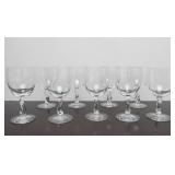 Matching Set of 9 Signed FOSTORIA Glass Goblets #3 - Plus 3 Pieces of Cut Crystal