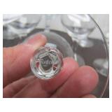 Matching Set of 9 Signed FOSTORIA Glass Goblets #3 - Plus 3 Pieces of Cut Crystal