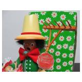 2 Like-New in Original Box Wooden German Smoker Dolls by Steinbach